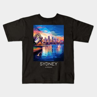 A Pop Art Travel Print of Sydney - Australia Kids T-Shirt